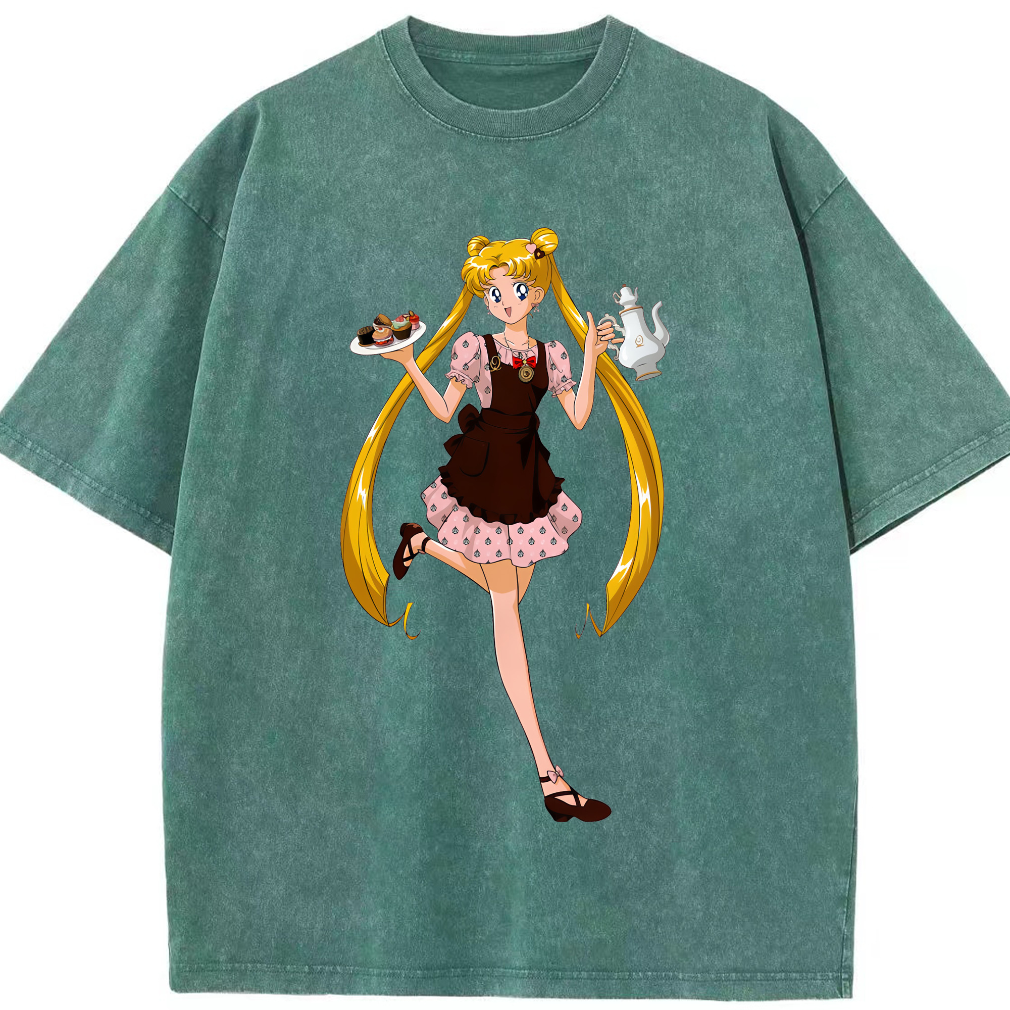 （画像用） 美少女戦士セーラームーン 愛野 美奈子 あいの みなこ Sailor Moon Aino Minako 綿100% ヴィンテージ風 半袖Tシャツ（フロントプリント）